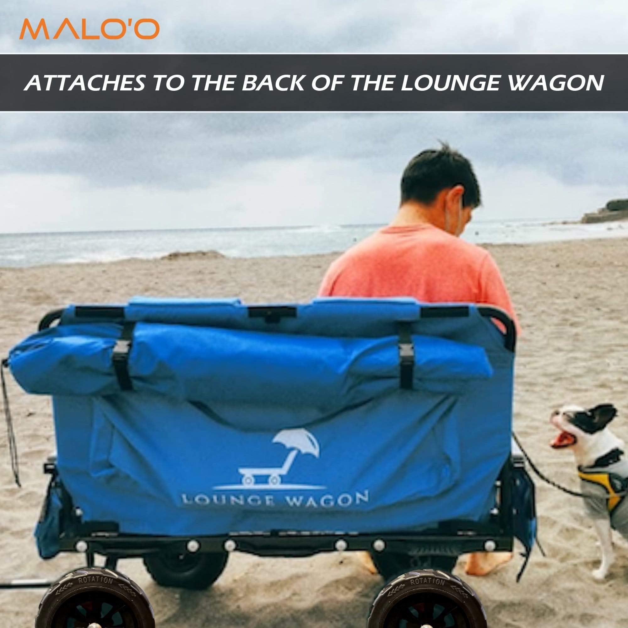 Malo'o Racks Lounge Wagon Beach Umbrella