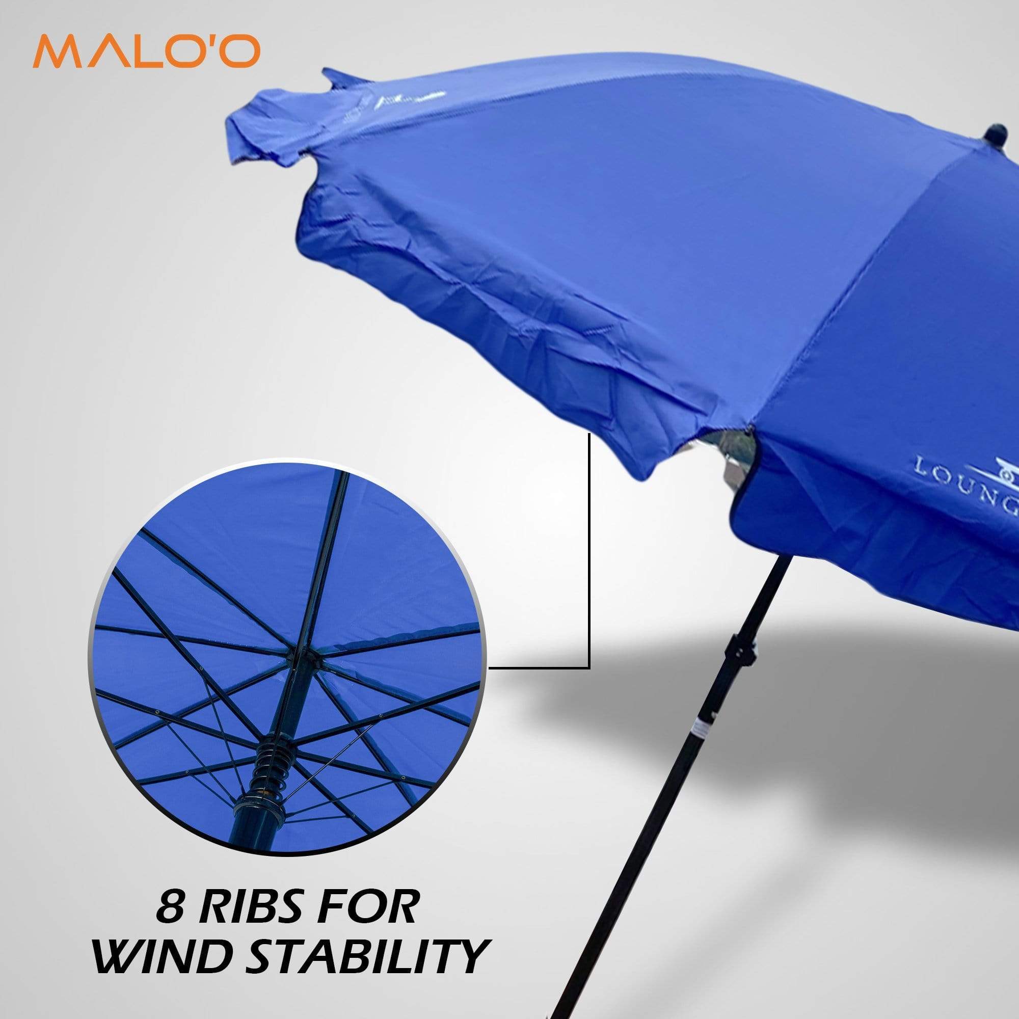 Malo'o Racks Lounge Wagon Round Beach Umbrella