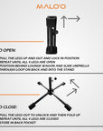 Malo'o Racks Lounge Wagon Umbrella Base Stand