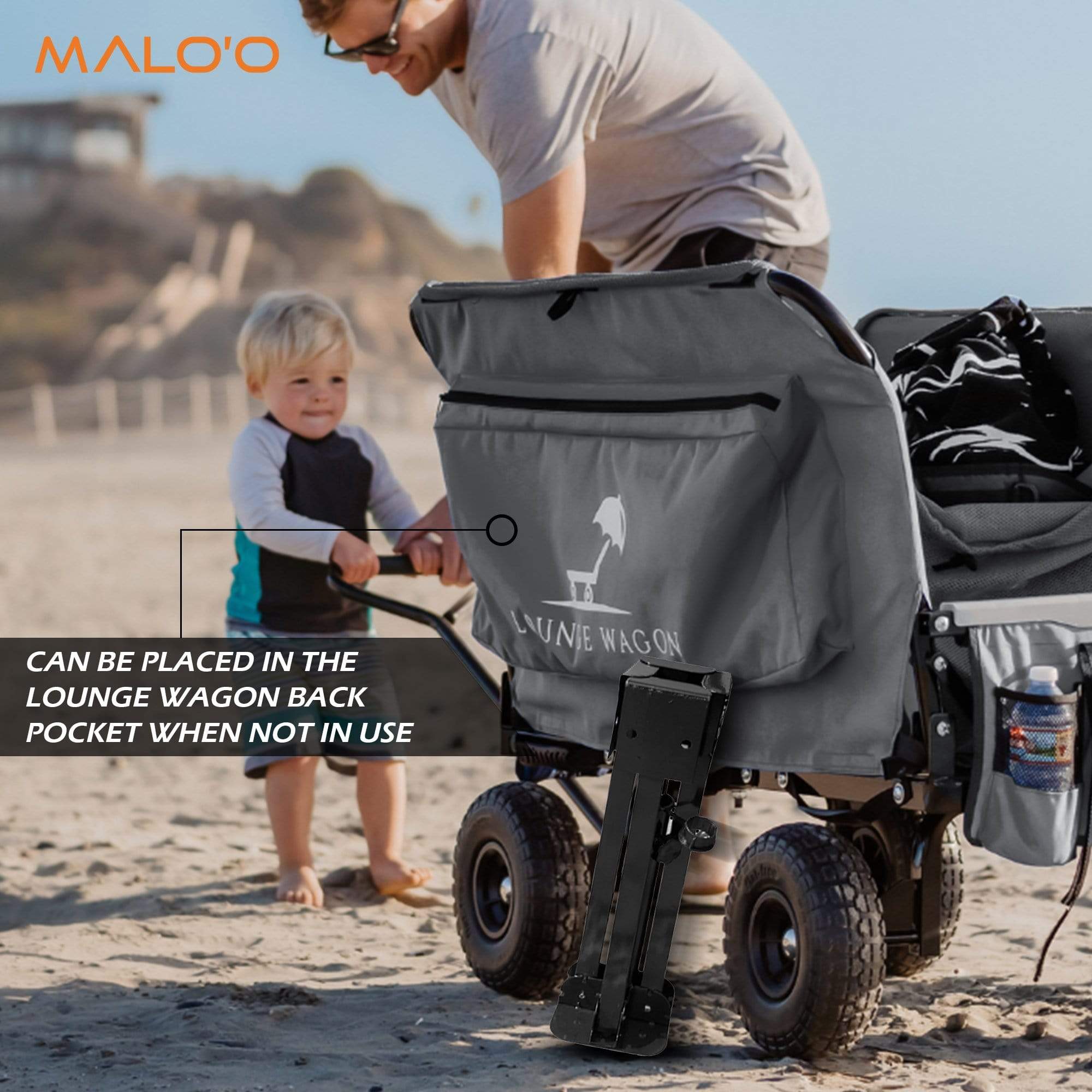 Malo'o Racks Lounge Wagon Umbrella Base Stand