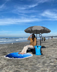 Malo'o Racks Wagons Grey Lounge Wagon Round Beach Umbrella