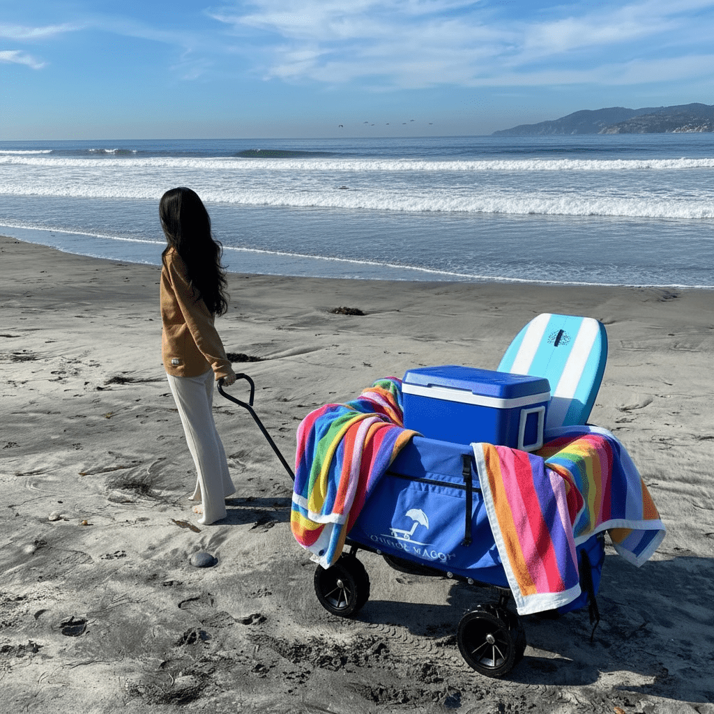 All Terrain Folding Cart: Haul Anything, Anywhere - Lounge Wagon