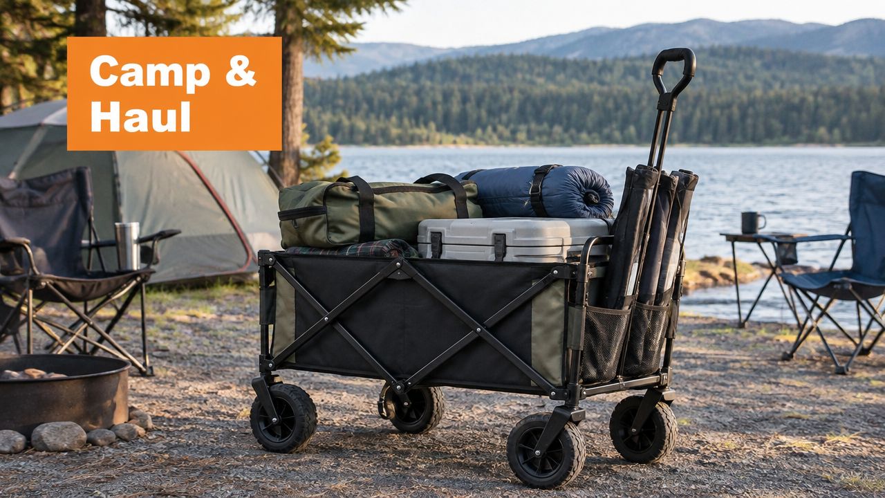 Wagon for Hauling Camping Gear That Hauls and Seats - Lounge Wagon