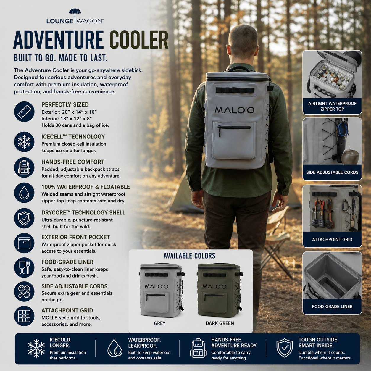 Adventure Backpack Cooler - Lounge Wagon
