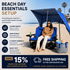 Beach Day Essentials Setup - Lounge Wagon
