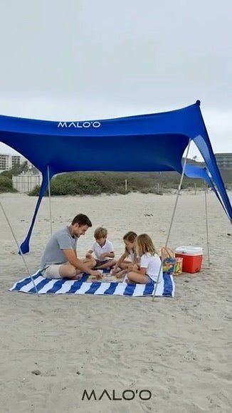 DualShade™ 10x10 - Instant beach shade. Vehicle - ready awning - Lounge Wagon