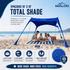 DualShade™ 10x10 - Instant beach shade. Vehicle - ready awning - Lounge Wagon
