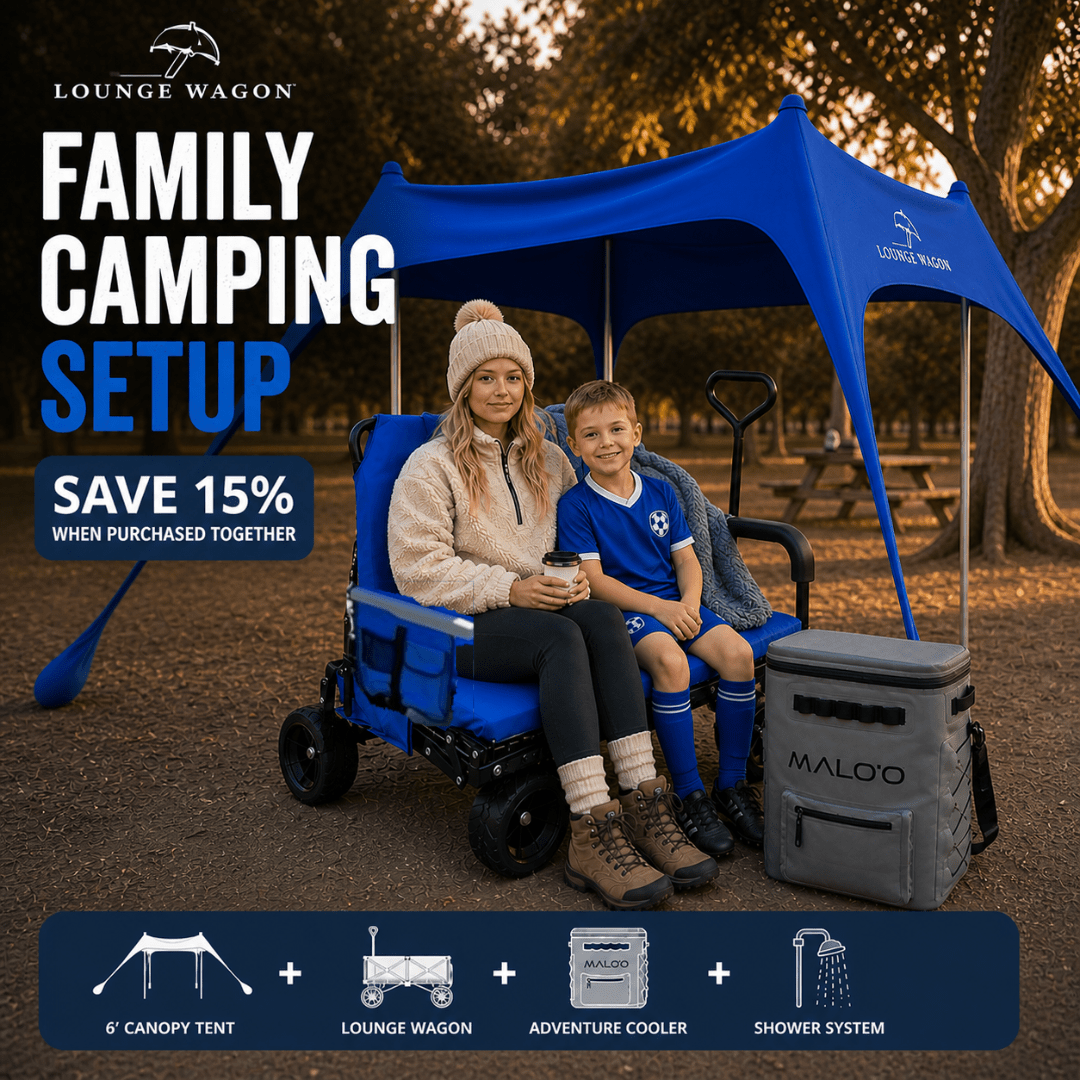 Family Camping Setup - Lounge Wagon
