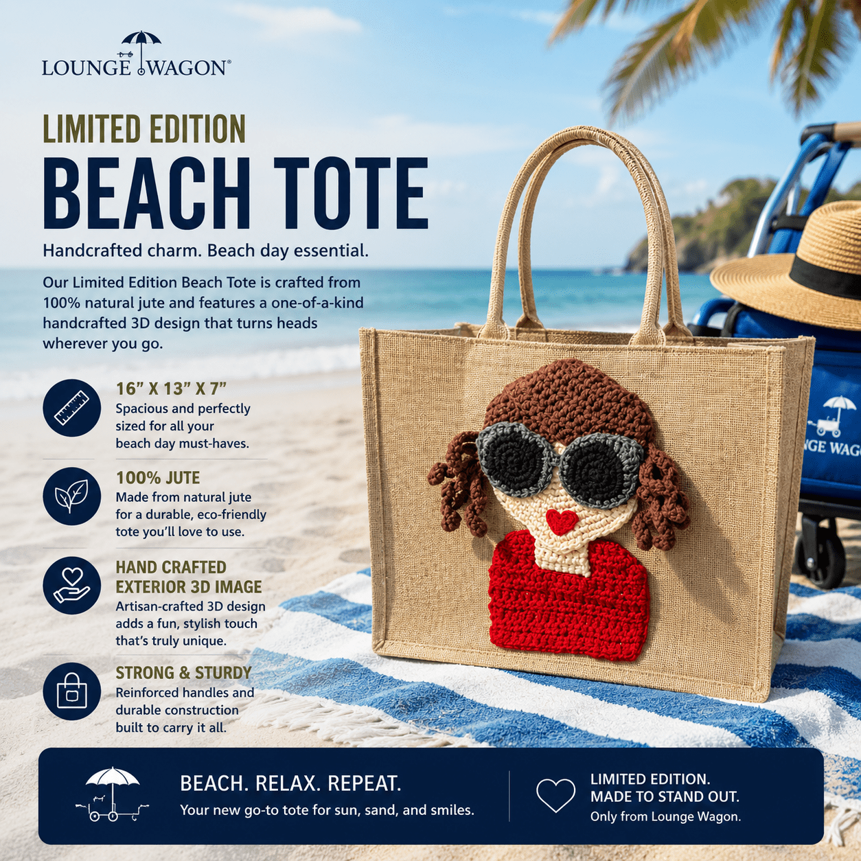 Limited Edition - Beach Tote - Lounge Wagon