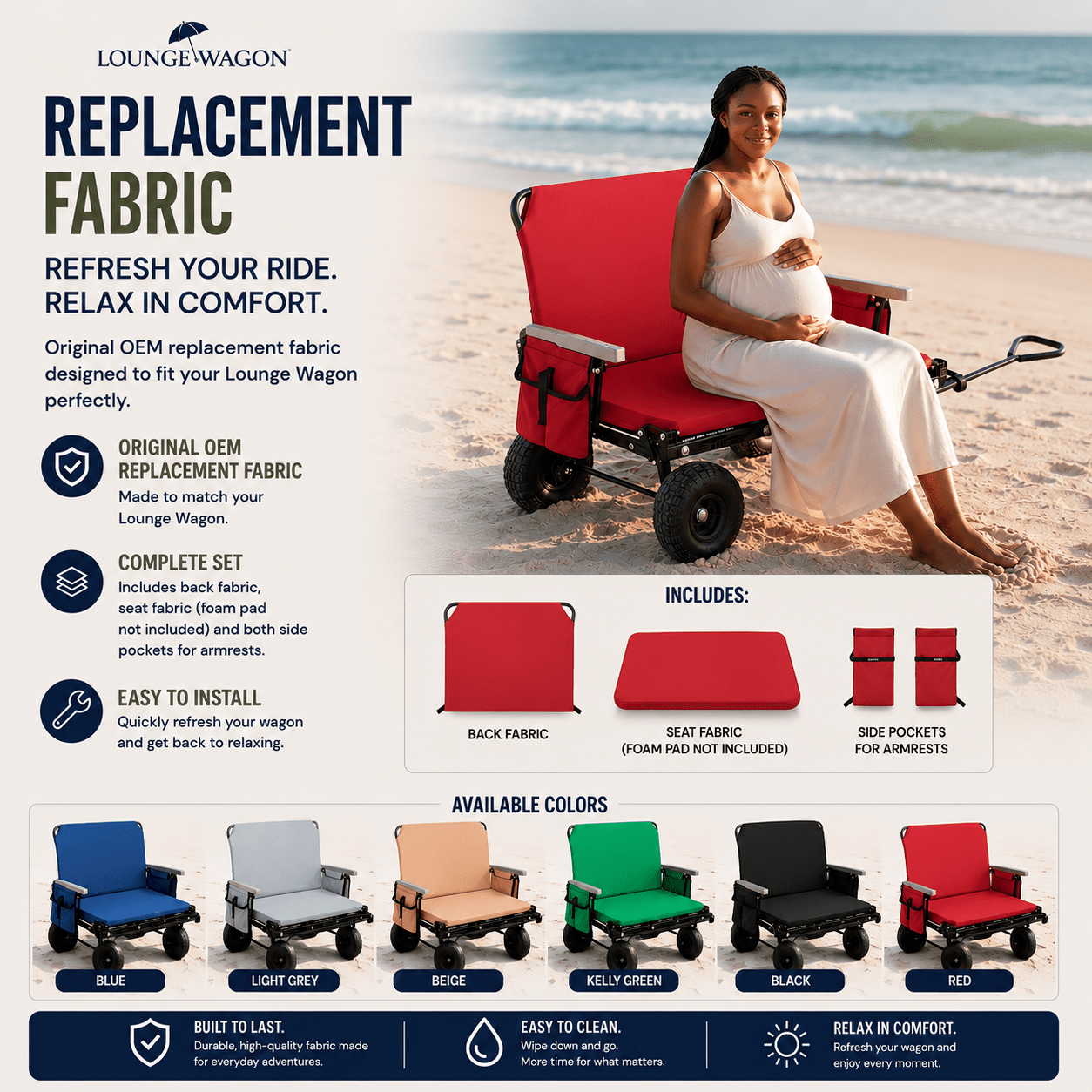 Lounge Wagon Replacement Fabric - Lounge Wagon