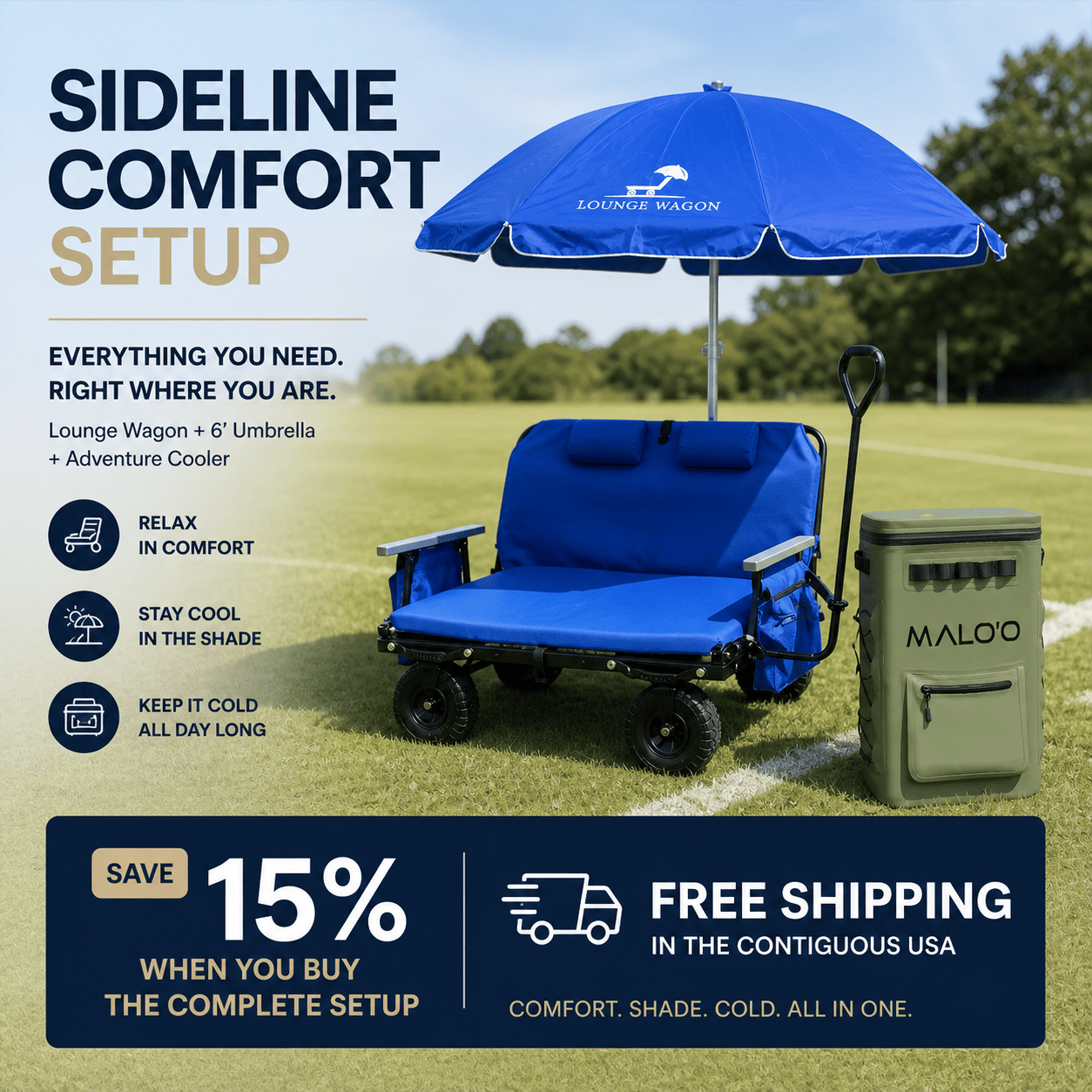 Sideline Comfort Setup - Lounge Wagon