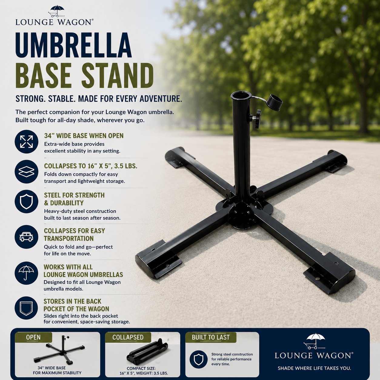 Umbrella Base Stand - Lounge Wagon