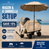 Wagon & 6' Umbrella Setup - Lounge Wagon