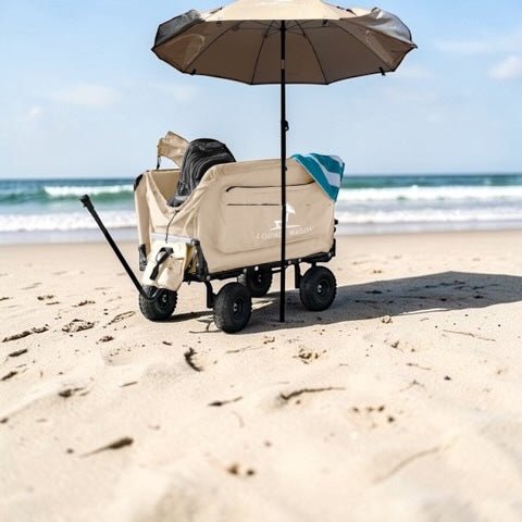Wagon & Canopy Umbrella Setup (beige) - Lounge Wagon