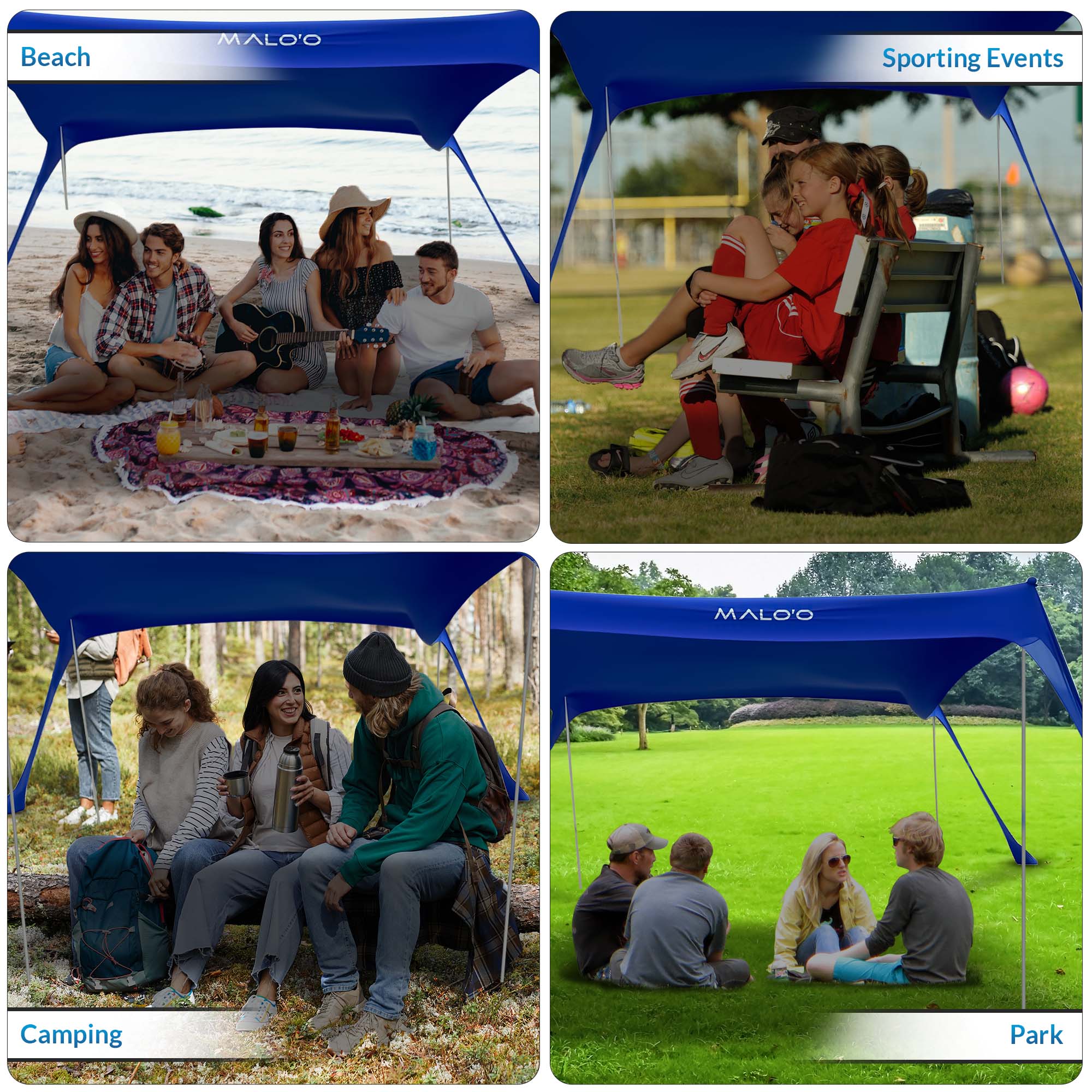 DualShade™ 10x10 - Instant beach shade. Vehicle - ready awning - Lounge Wagon
