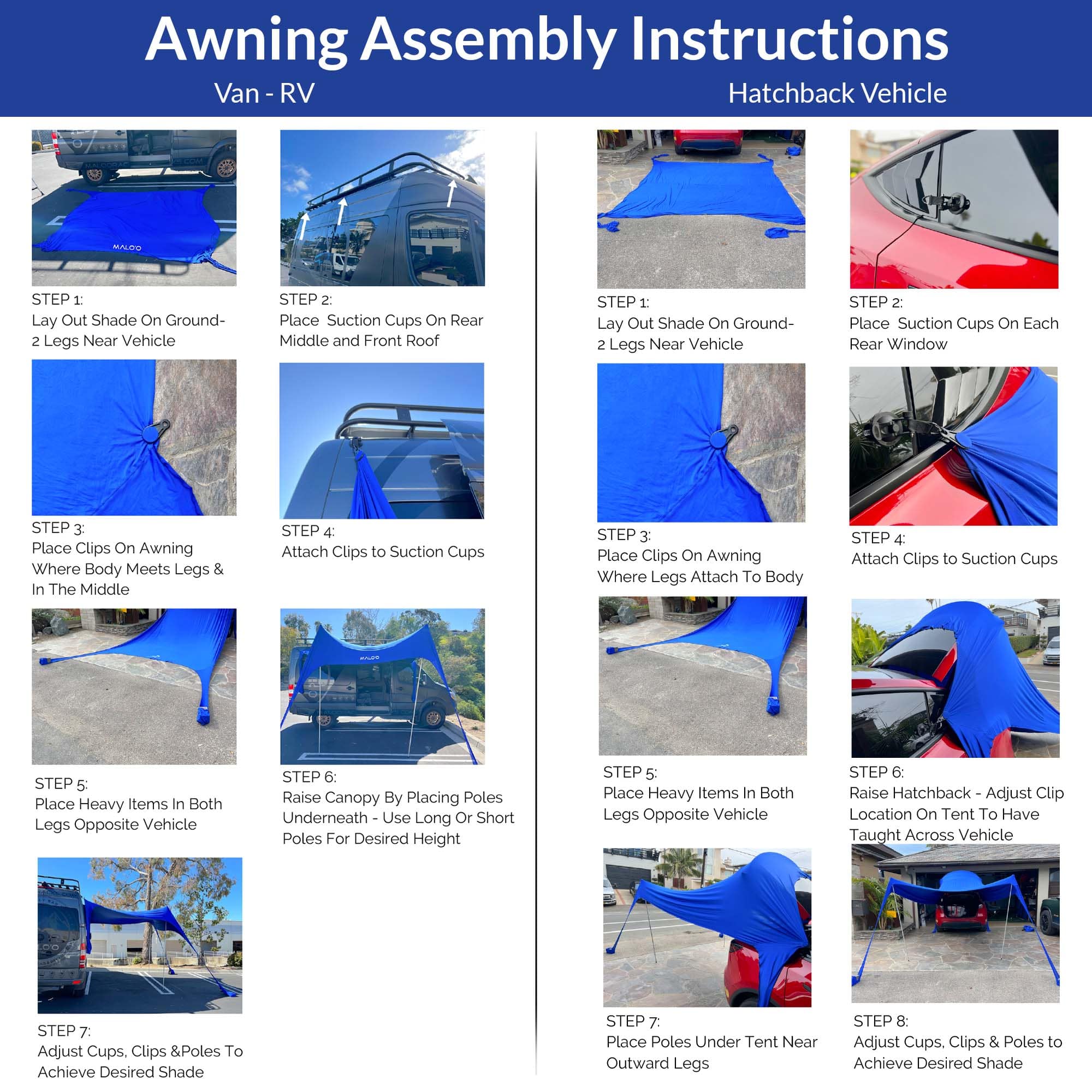 DualShade™ 10x10 - Instant beach shade. Vehicle - ready awning - Lounge Wagon