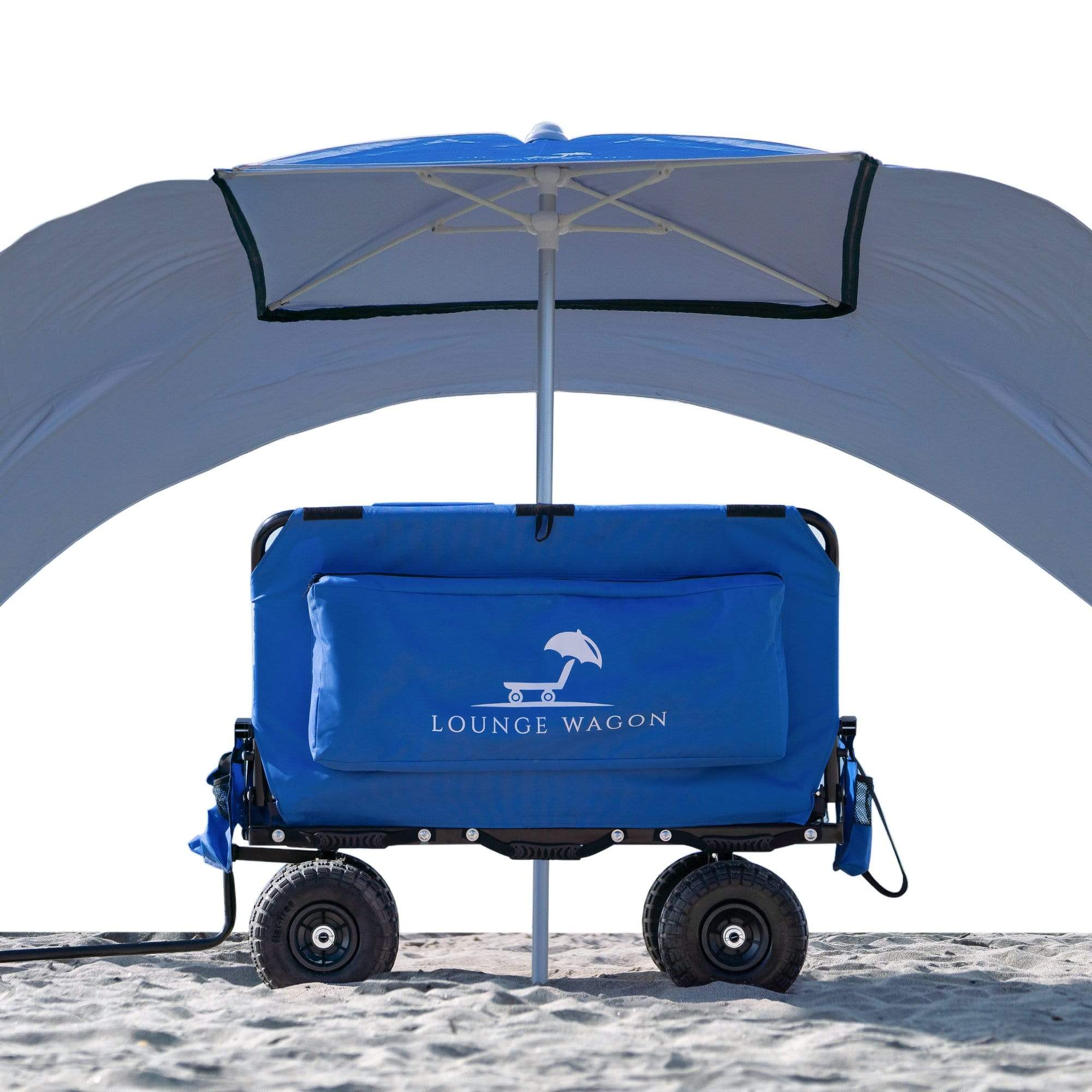Malo&#39;o Racks Blue Lounge Wagon Beach Umbrella