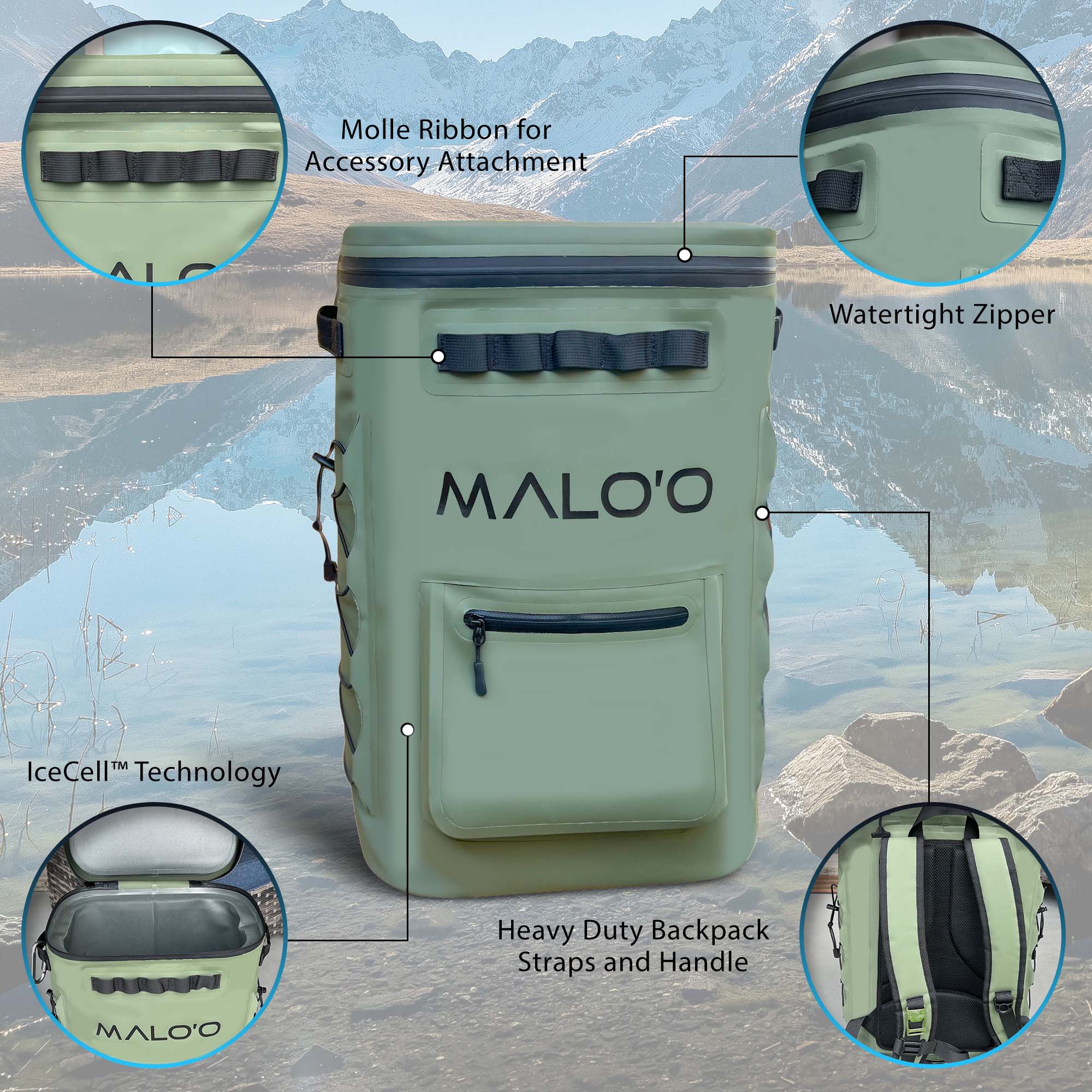 Malo'o Racks Malo'o DryPack Adventure  Backpack Cooler